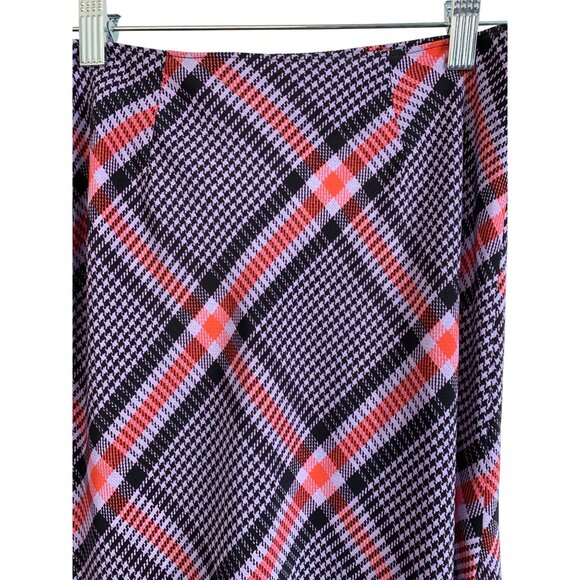 Fleur Du Mal Tanzanite Sz 4 check Midi Slip Skirt With Side Slit Silk New 8304 - Picture 5 of 14